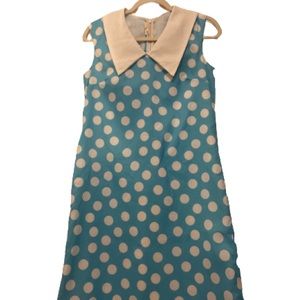 VTG COLLARD POLKADOT DRESS